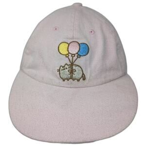 Pusheen Baseball Cap Pink Embroidered Balloons Cat Strapback Hat OS Adjustable